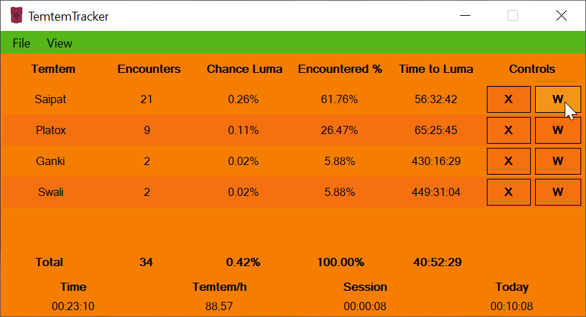Tracker Row Colors 2