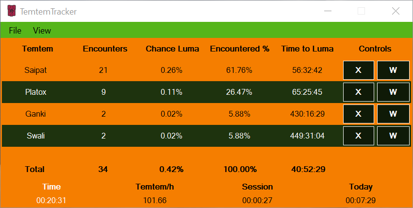 Tracker Row Colors 1