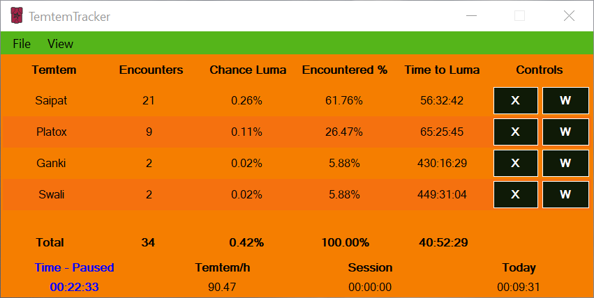 Individual Tracking Window Colors